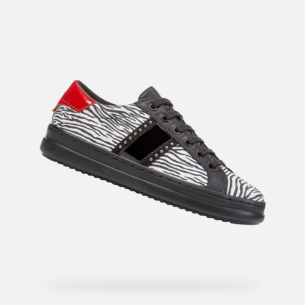 Tenis Geox Senhora Pretas/Branco - Pontoise - AIJSC2584
